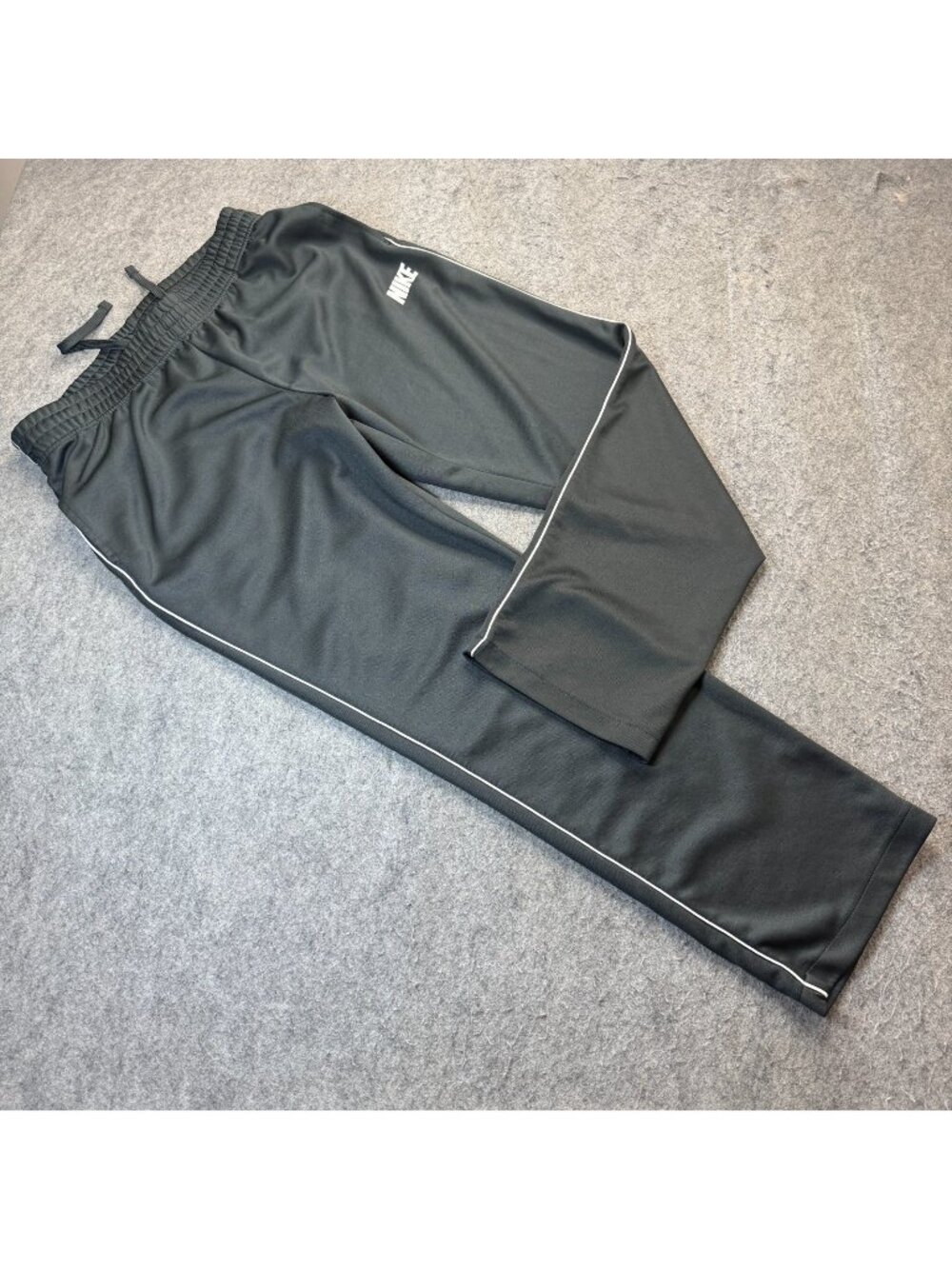 Nike Track Pants Men XL Gray Tricot Knit Warmup Open Hem Performance 545345 31"